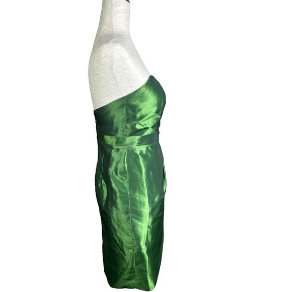 Alfred Angelo Green Strapless Formal Cocktail Holiday Prom Short Dress Size 2 - Picture 3 of 14